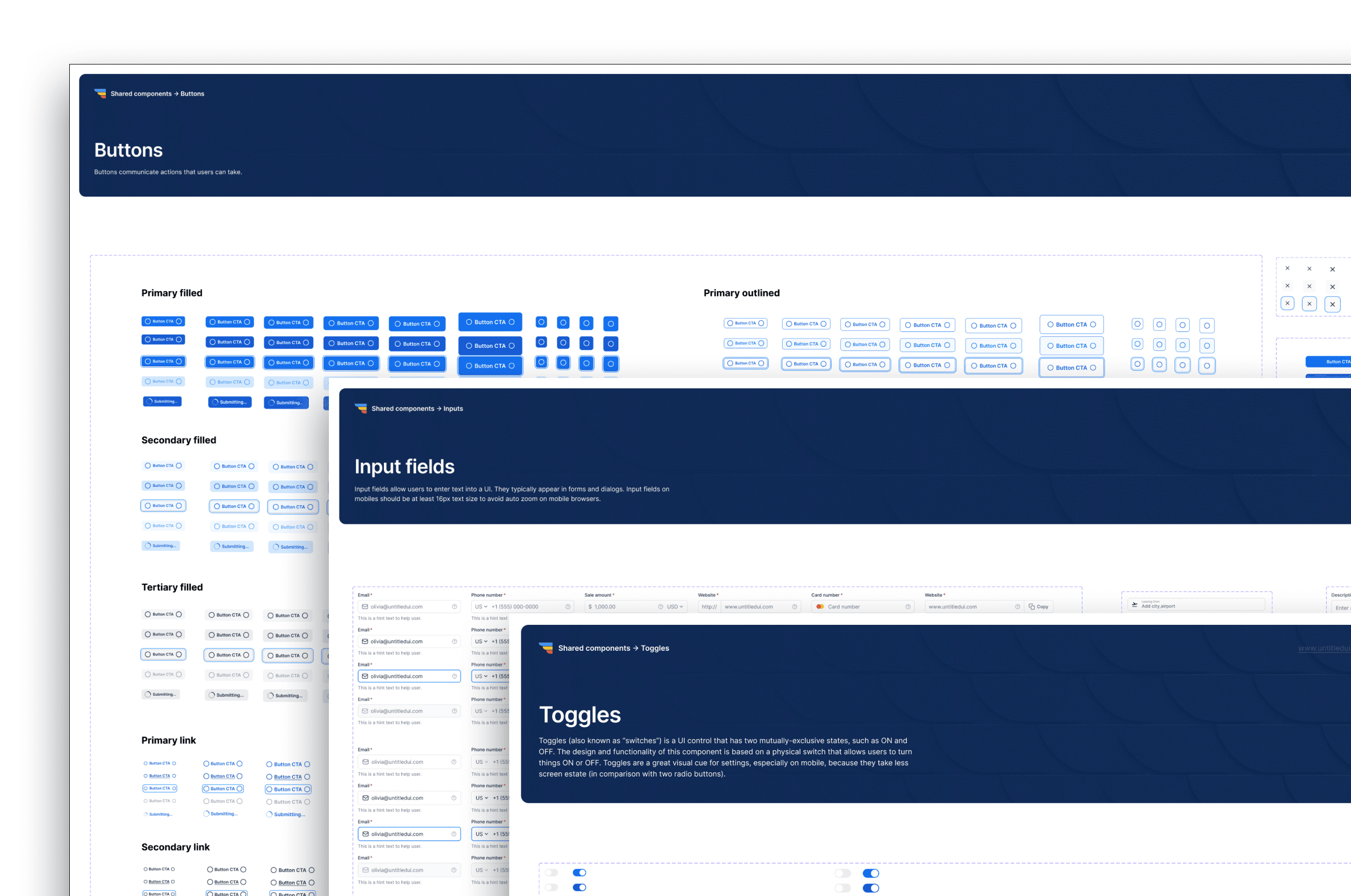 Overview of the FlightHub Figma component library